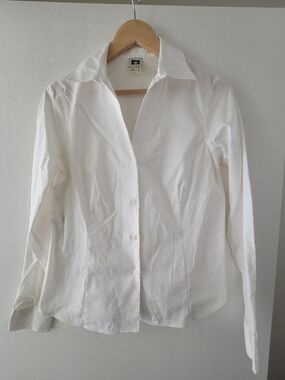 Anne Klein White Button-Front Blouse